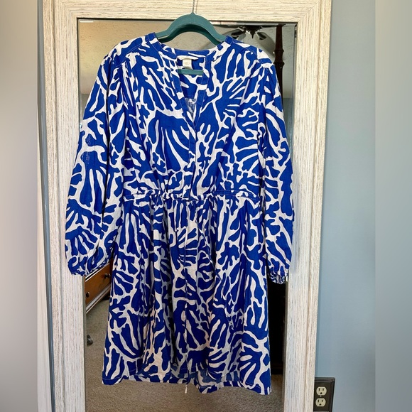 H&M Dresses Hm Blue And White Drawstring Dress Looks Like Oliphant